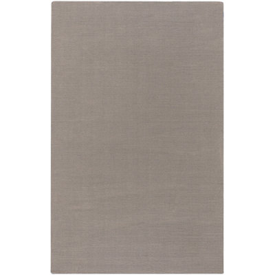 Crowe Dark Gray Hand-Loomed Striped Wool Rug