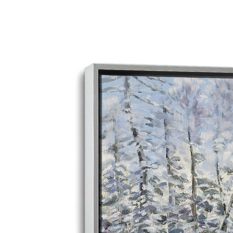 «Winter Forest» par Dogwood, Toile avec cadre, Argent, L 16 po x H 12 po