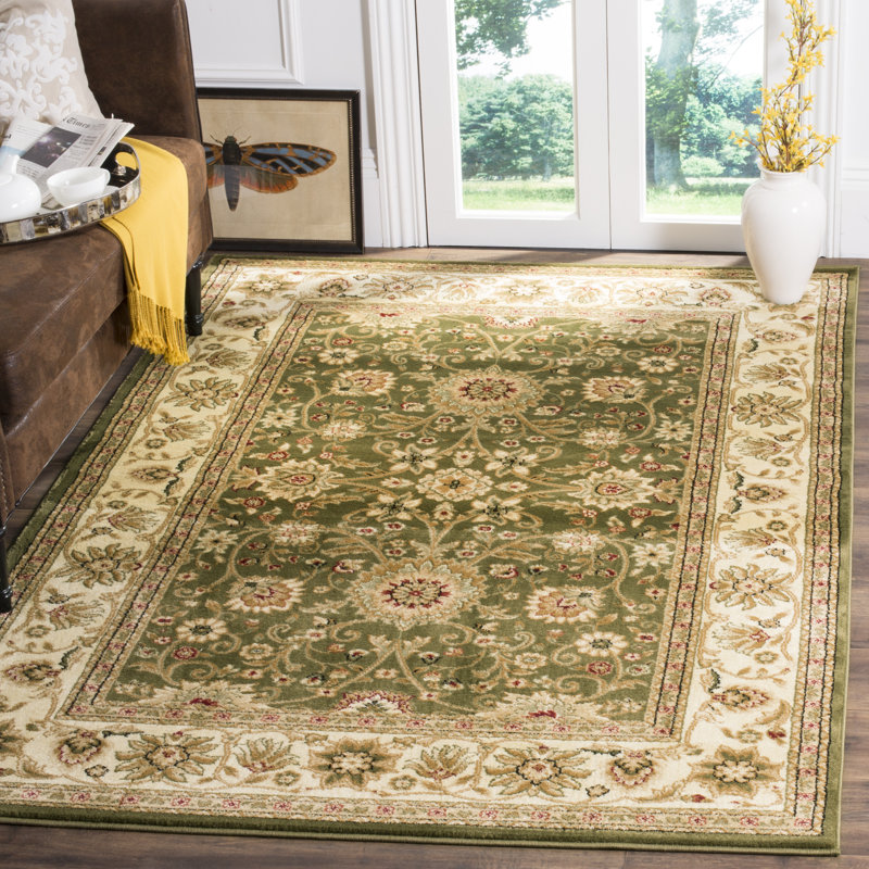 Berrywood Oriental Area Rug, Rectangle 183 x 274 cm, Green