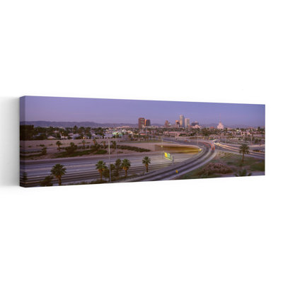 «Skyline Phoenix Az Usa», art contemporain de l'architecture du lever du soleil