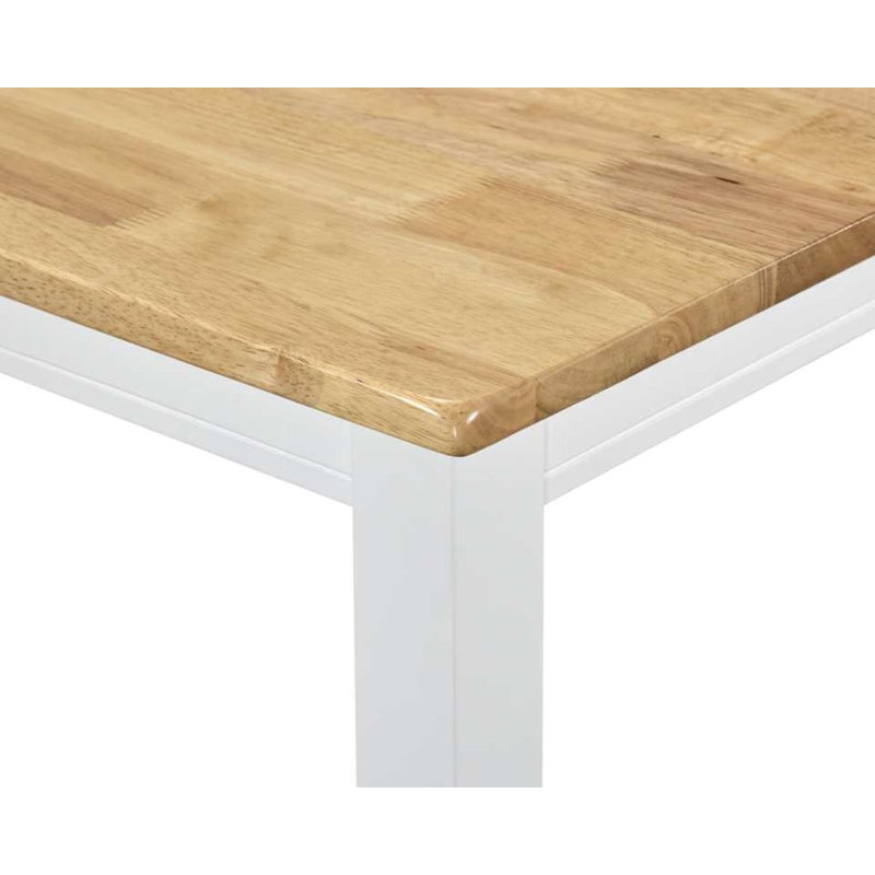 Table de salle à manger Pereira, White, Natural