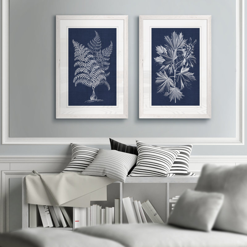 Lustr Foliage Chintz VI "- ensemble de 2 reproductions d'art, H 24 po x l 18 po, Impression encadrée avec passe-partout