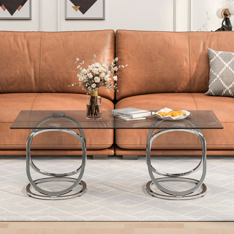 Table basse 31,50 po, Argent, Argent