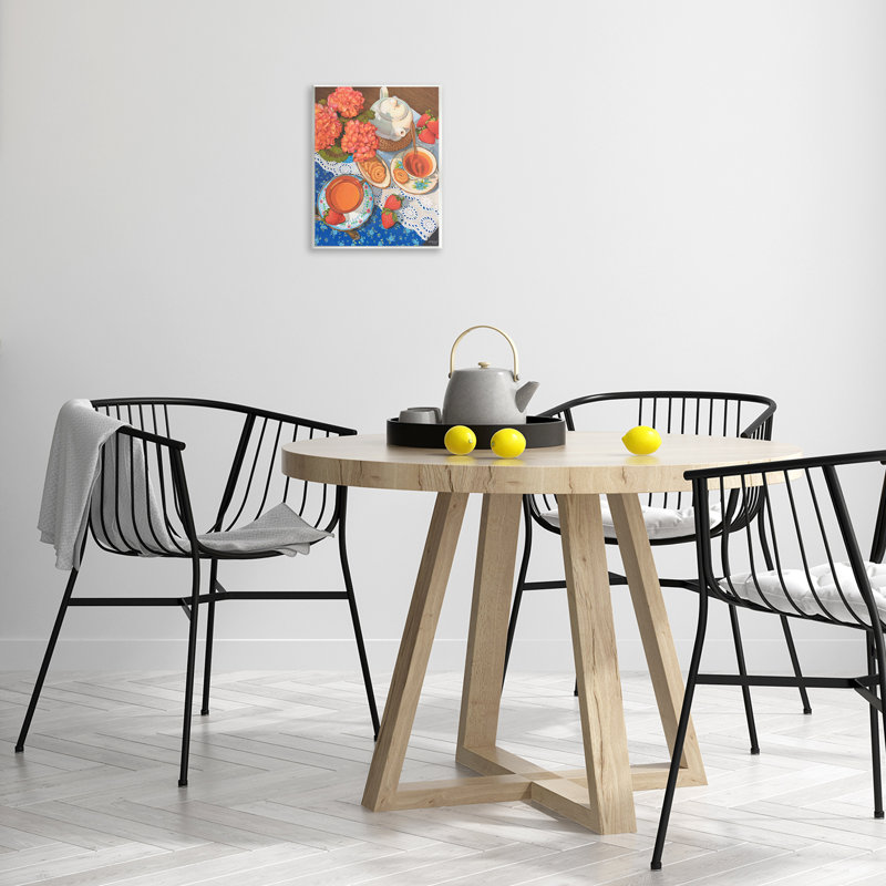 «Country Tea Time», art mural sur bois par Mardell Schuster