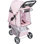 Foldable Pet Stroller For Cats And Dogs, Pet Carrier Strolling Cart With Weather Cover, Storage Basket, Cup Holder