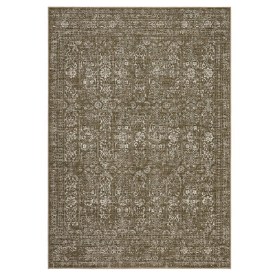 Abstract Machine Printed Area Rug