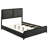 Cavy 5pc Queen Bedroom Set, Charcoal Gray Upholstery, Gold-114565868