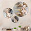 «Whispering Cascade of Gold and White Fractal», art mural 3 pièces