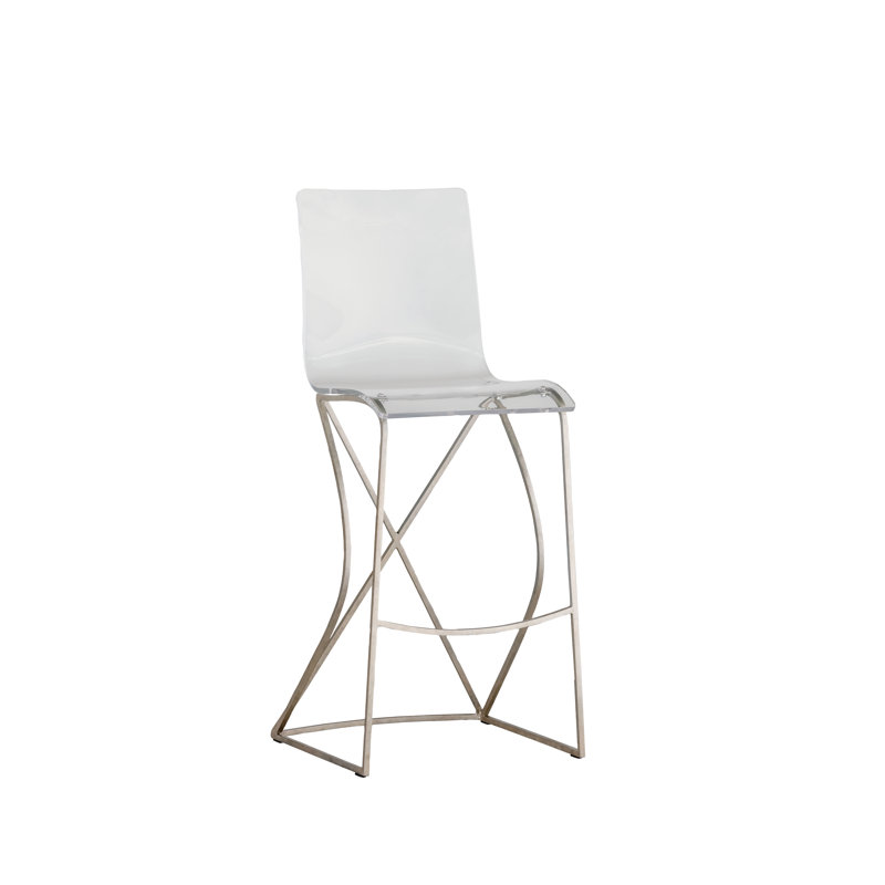 Johnson Bar & Counter Stool, Antique Silver, Bar Stool (30" Seat Height)