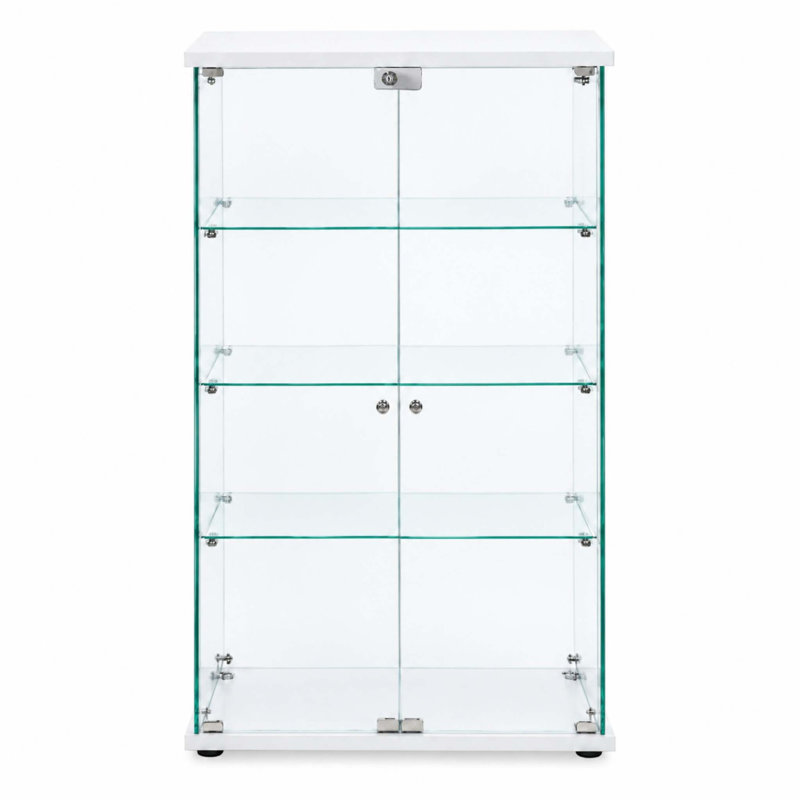 32.17 " W Glass Curio Cabinet