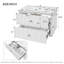 Meuble-lavabo flottant moderne 30 po avec lavabo en céramique et tiroir en U-129021220