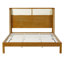 Base de lit plateforme en bois d'hévéa de qualité supérieure, base de lit très grand avec tête de lit incluse, lit moderne de style Mid-Century de couleur naturelle-130154288-130154290