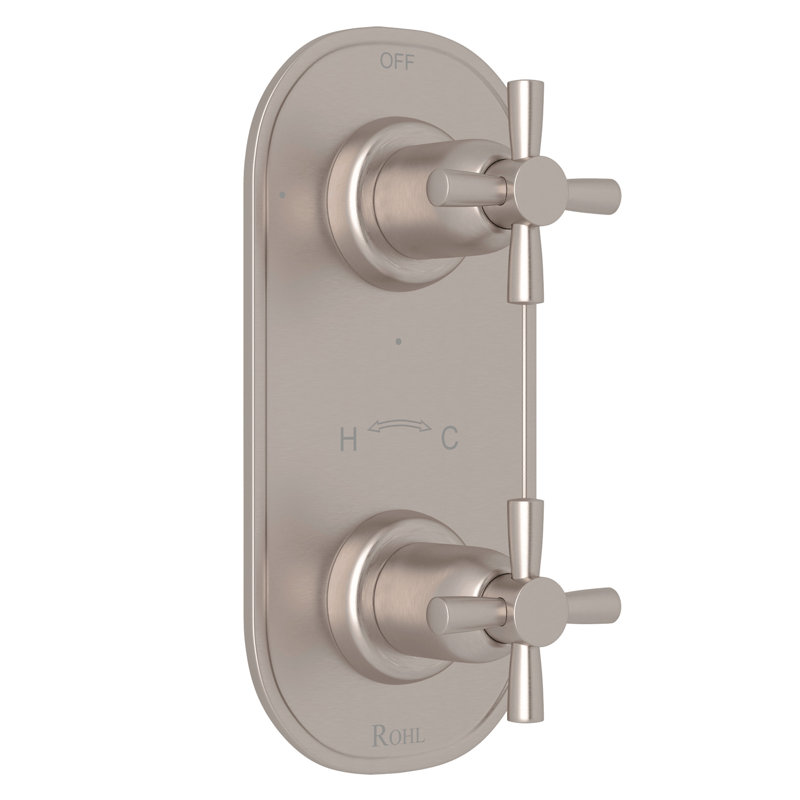 Garniture thermostatique 1/2 po avec inverseur Holborn ™, Nickel satiné