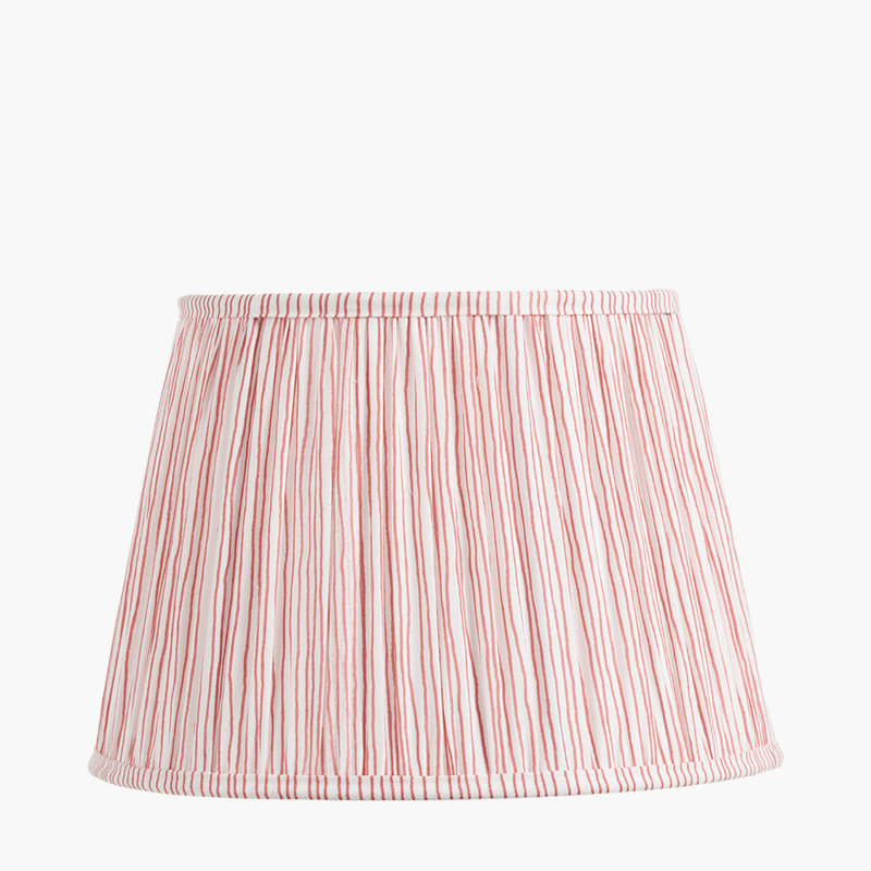 Pleated Cotton Lamp Shade, 31cm H x 45cm W x 45cm D, Cinnamon