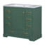 Meuble-lavabo de 91 cm avec lavabo intégré, 6 tiroirs, vert