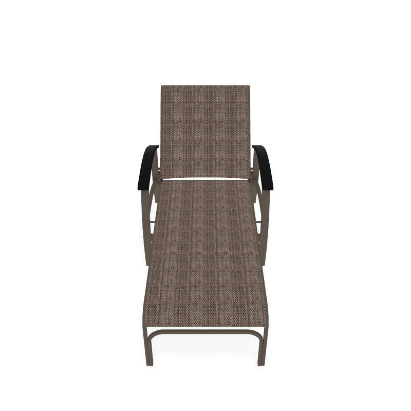 Belle Isle Outdoor Chaise Lounge, Classic Graphite P30, Black 5D Sunbrella®, Textured Kona