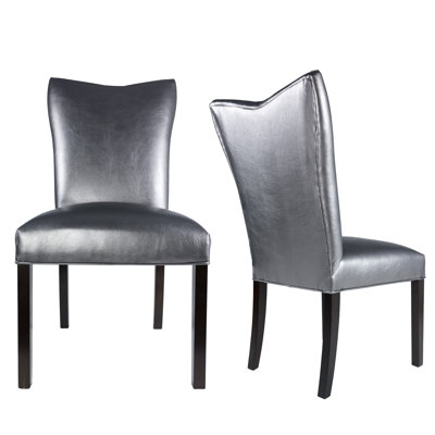 Hilley Vinyl Upholstered Contemporary Parsons Chair