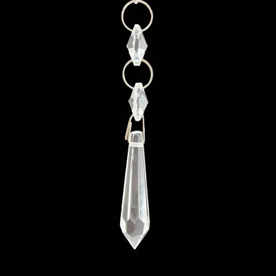 4.25'' Handmade Crystal Finial Ornament