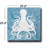 White Octopus Coastal Canvas Wall Art