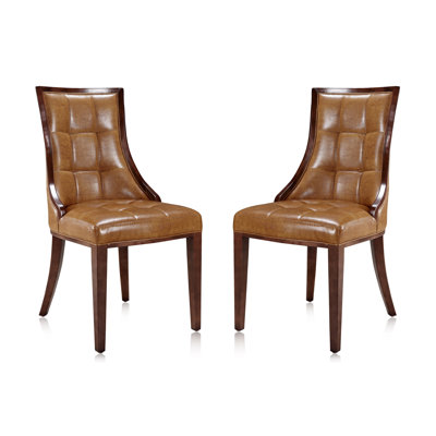 Chaise d'appoint de salle à manger rembourrée en bois de hêtre Fifth Avenue