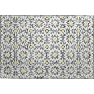 Premium Machine Washable Tweedy Gray Rug