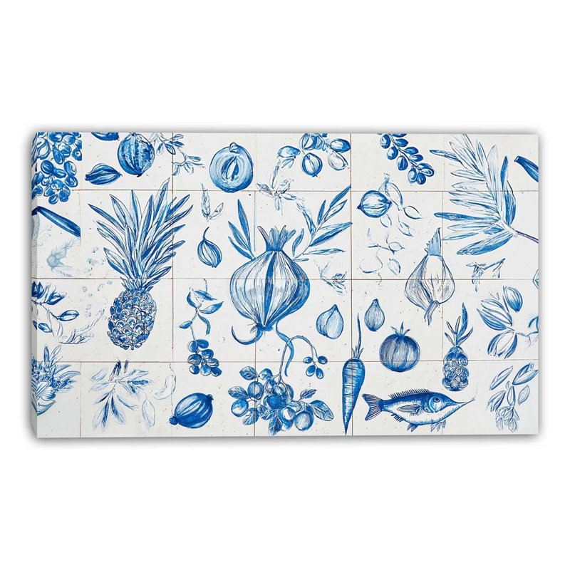 Art mural sur toile Coastal Pantry, L 16 po x H 12 po x P 1 po