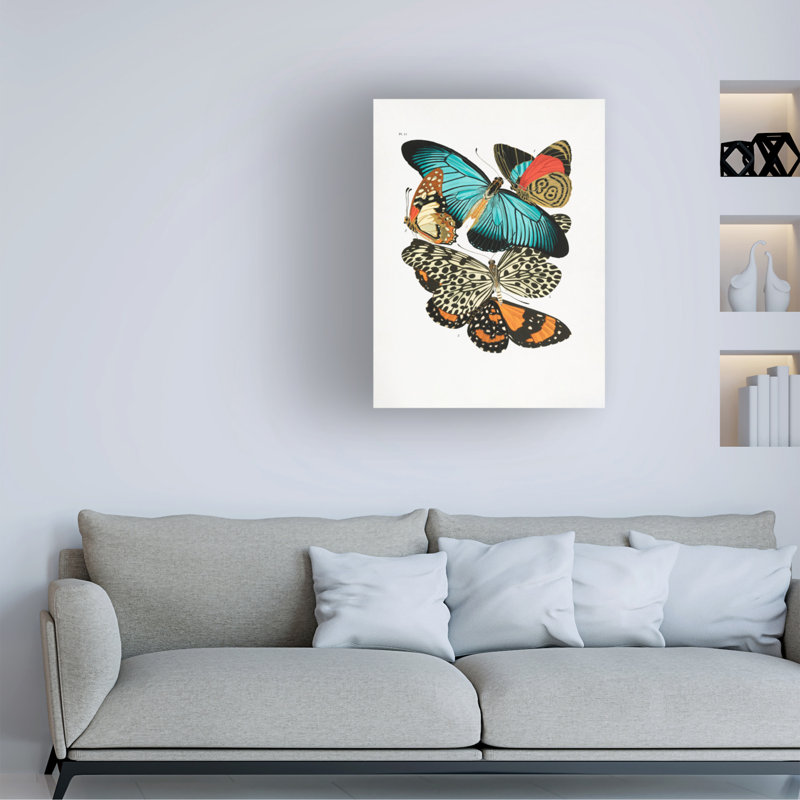 «Butterflies 1 on Canvas» par Pictufy, reproduction, H 47 po x l 35 po x P 2 po