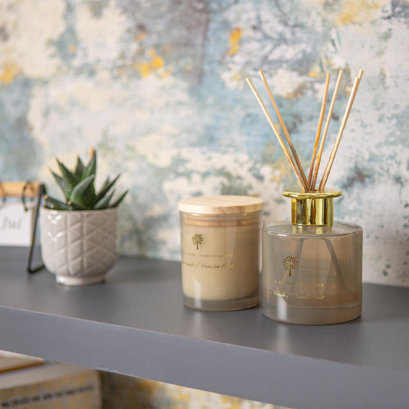 Harbour Housewares - Modern Floating Wall Shelves, 4cm H x 80cm W x 23.5cm D, Grey
