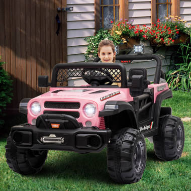 2-in-1 Fiat 500 Baby Toddler Toy Car Stroller | Pink Ride-On Vehicle with  Lights, Music, and Safety Features