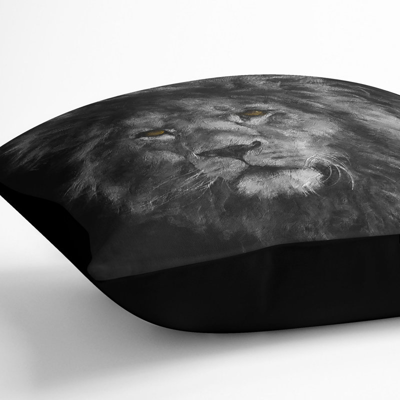 Square Throw Cushion, 55cm H x 55cm W x 20cm D, Black