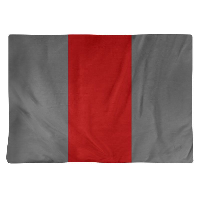 Récapitulatif de 18 po Ohio Football Nut, Gris / Écarlate moyen, Polyester sergé