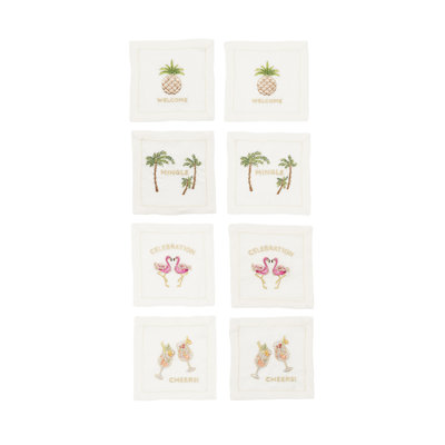 Mingle 8-Piece Cocktail Napkin Set