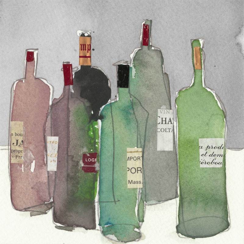 " Wine Party I " by Samuel Dixon Painting Print, 36" H x 36" W x 1.25" D