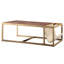 Table basse rétro avec porte-revues brun