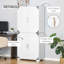 Armoire de cuisine industrielle avec armoire à 4 portes et tablettes de rangement, armoire de rangement autoportante