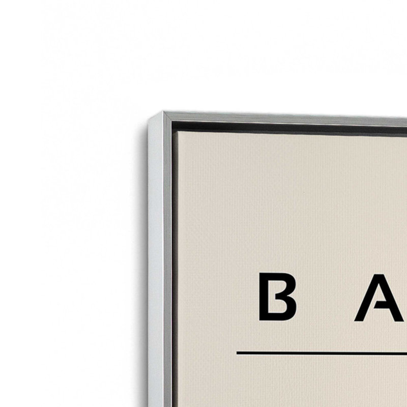 Impression éclipse de géométrie du Bauhaus, Cadre flottant en chrome poli, H 18,75 po x l 12,75 po x P 1,75 po