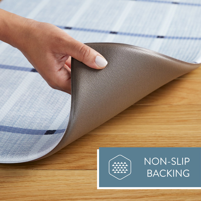 Blue Plaid Comfort Plus Anti-Fatigue Kitchen Mat