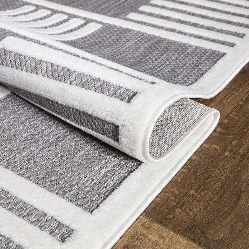 Kynslee Plaid Area Rug, Rectangle 60 x 110cm