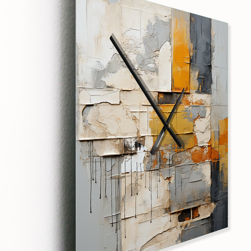Jasmira - Horloge murale abstraite, H 32 po x l 16 po x P 1 po