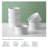 DOWAN Round Ceramic 6 Piece Ramekin / Soufflé Dish Bakeware Set