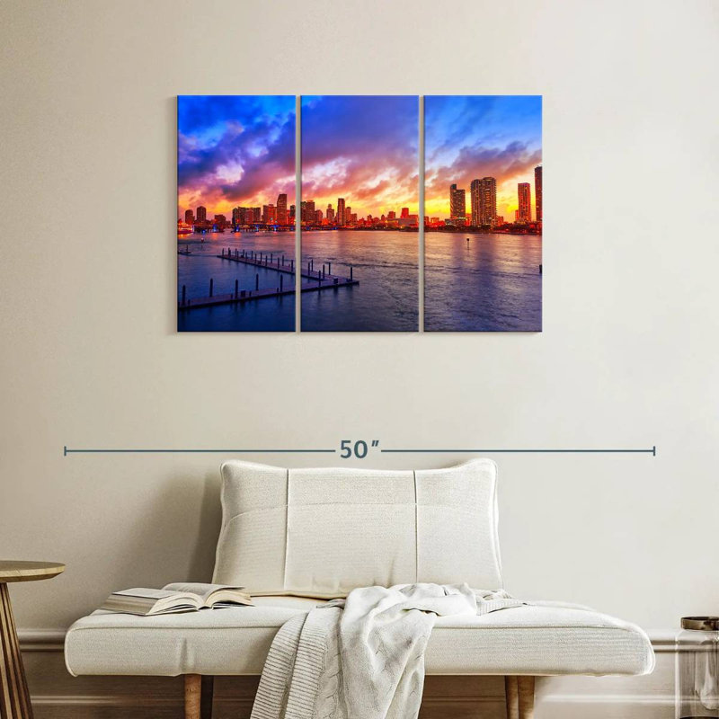 Sireci Miami Vivid Sunset, 24" H x 38" W