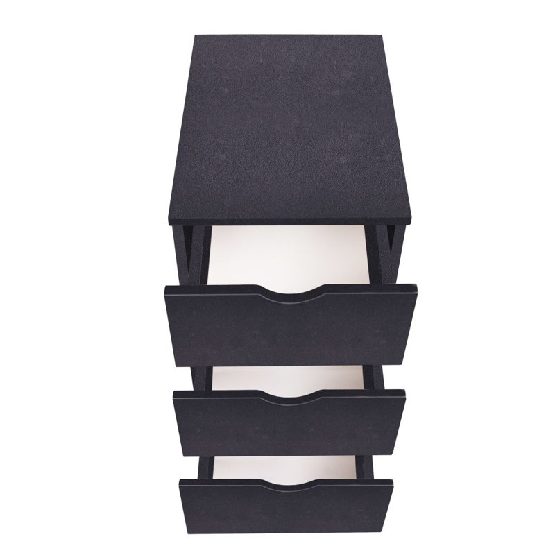 vidaXL Drawer Unit Engineered Wood Small Drawer Unit Rectangular, Black