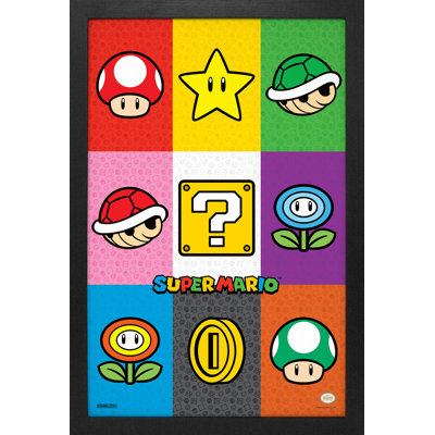 Super Mario - Pop Art, impression encadrée 11 x 17