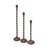 S/3 Taper Candle  Holders L:D4.5X23.5" M:D4.5X19.5" S:D4.5X15"