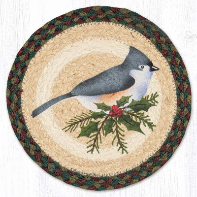  Trivet écologique en jute - Oiseau d'hiver rustique par Suzanne Pienta