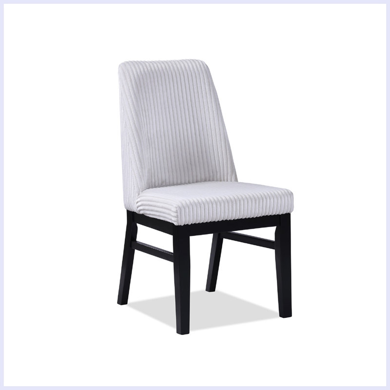 2 chaises contemporaines rembourrées de style Parson, Blanc