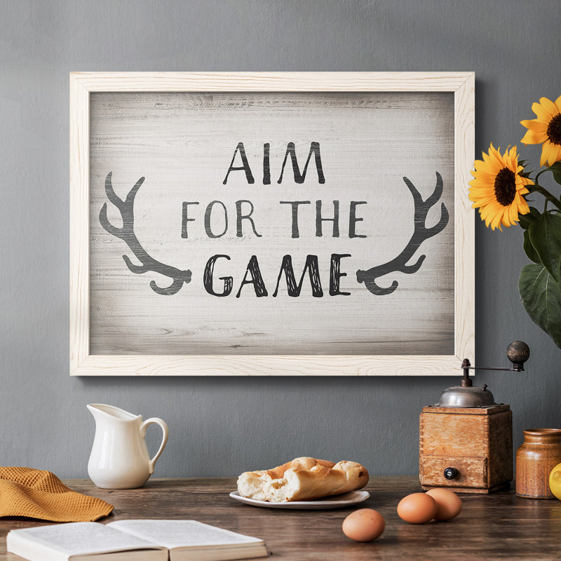 «Aim Game», reproduction sur toile, H 18 po x l 26 po x P 1,5 po, Blanc