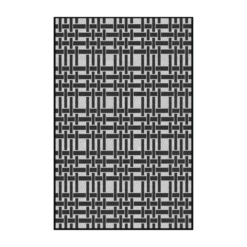 Geometric Indoor Rug, Rectangle 6' x 9'