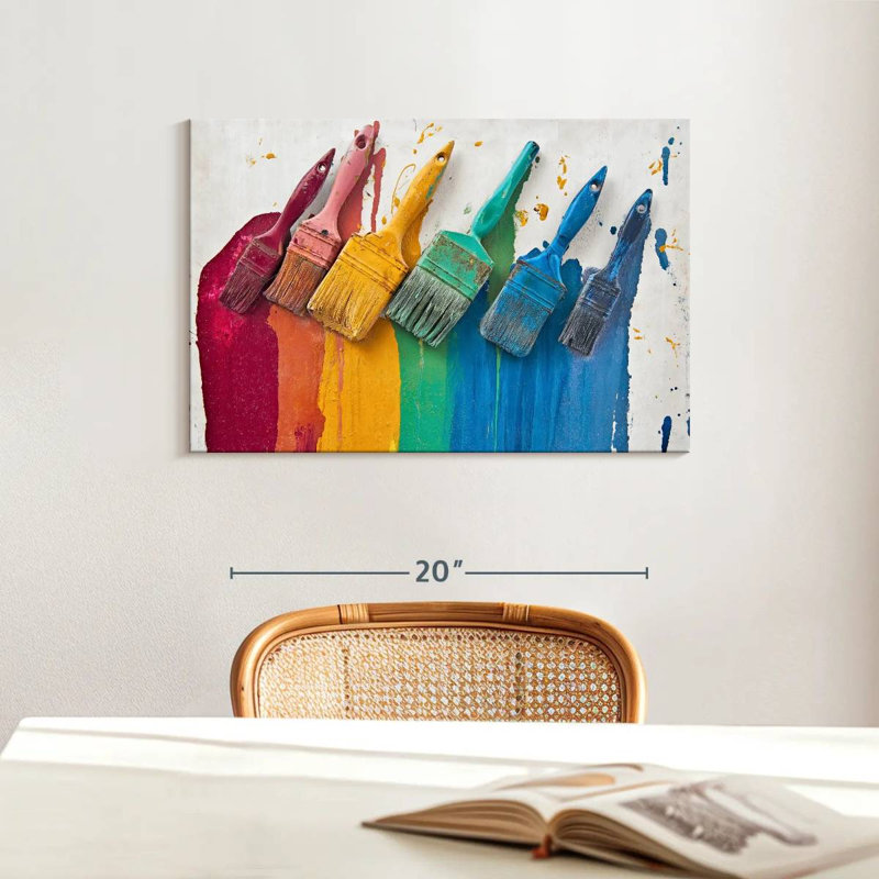 Senne Rainbow Paintbrush, 16" H x 24" W