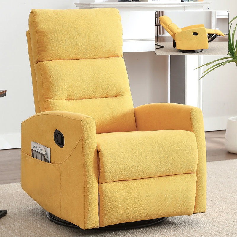 Comfortable Recliner Chair with Advanced Functions for Relaxation, Yellow